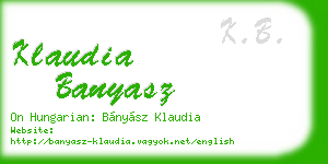 klaudia banyasz business card